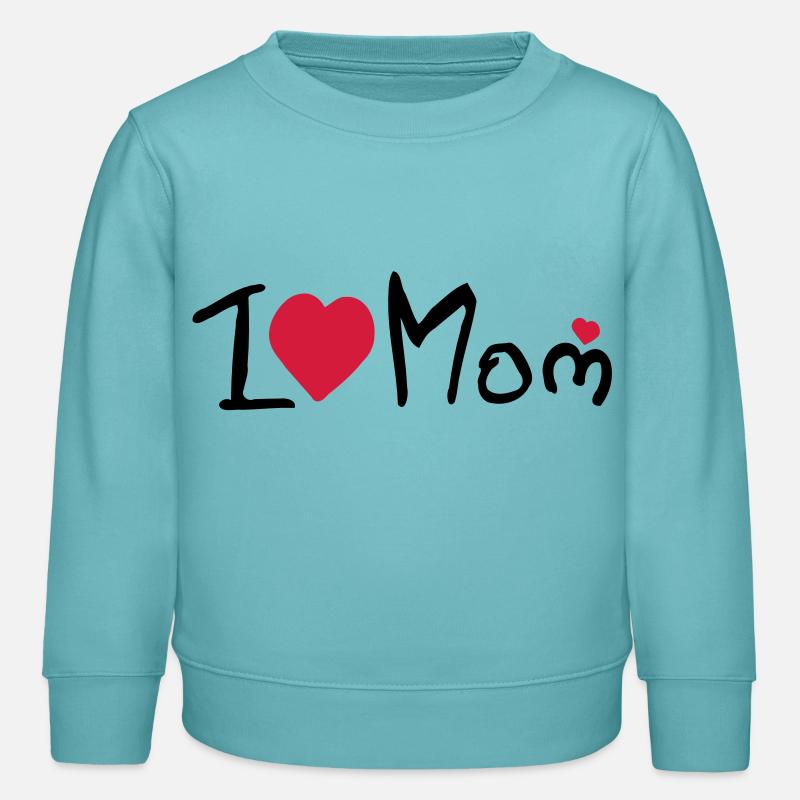 I heart Mom - Kinder Organic Sweatshirt Mini Changer von Stanley/Stella - Pastelltürkis