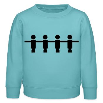 kicker_001 - Kinder Organic Sweatshirt Mini Changer von Stanley/Stella - Pastelltürkis - Vorne - AI Model Kid Female (0cm)