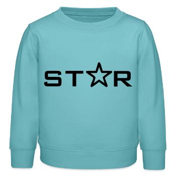 star - Kinder Organic Sweatshirt Mini Changer von Stanley/Stella - Pastelltürkis - Vorne - AI Model Kid Female (0cm)