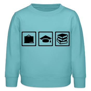 Lehrer - Kinder Organic Sweatshirt Mini Changer von Stanley/Stella - Pastelltürkis - Vorne - AI Model Kid Female (0cm)