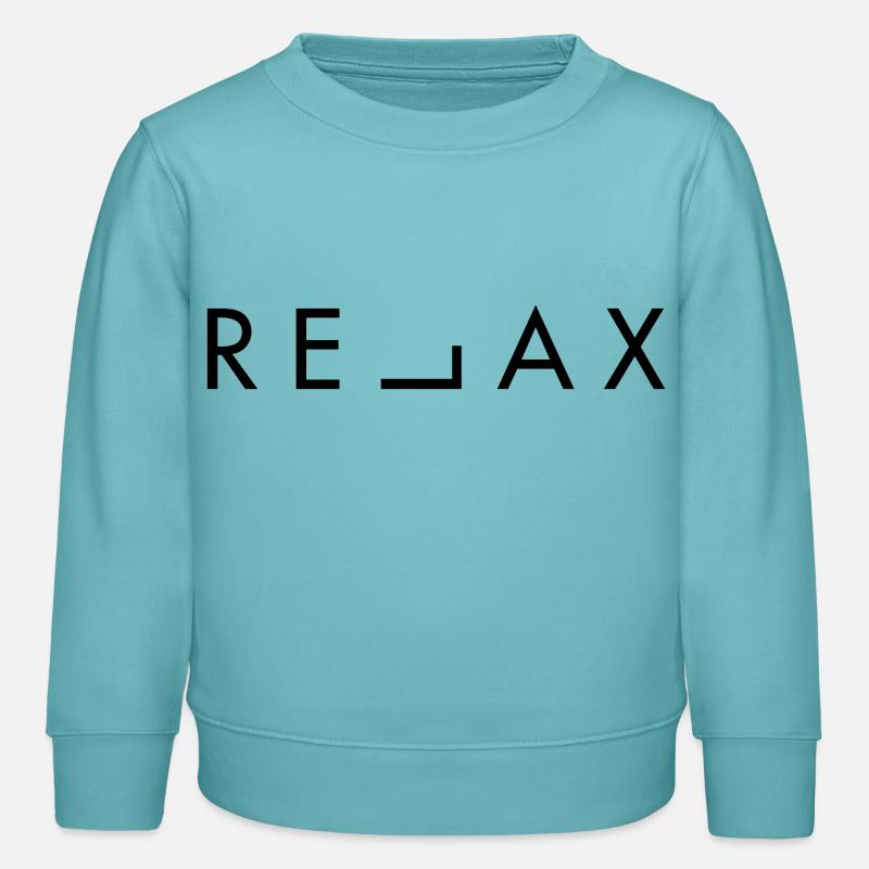 RELAX - Kids Organic Sweatshirt by Stanley/Stella - pastel turquoise