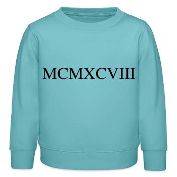 1998 - Kinder Organic Sweatshirt Mini Changer von Stanley/Stella - Pastelltürkis - Vorne - AI Model Kid Female (0cm)