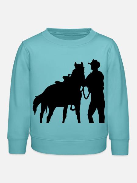 Cowboy - Kinder Organic Sweatshirt Mini Changer von Stanley/Stella - Pastelltürkis