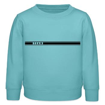 Team - Sweat enfant bio Stanley/Stella - turquoise pastel - Devant - AI Model Kid Female (0cm)