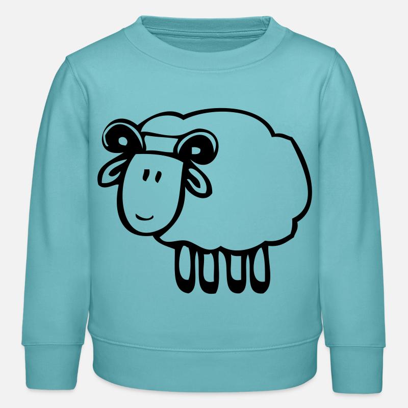 Schaf - Kinder Organic Sweatshirt Mini Changer von Stanley/Stella - Pastelltürkis