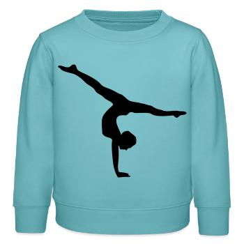Gymnastic Bodenturnen Kunstturnen Sport turnen - Kinder Organic Sweatshirt Mini Changer von Stanley/Stella - Pastelltürkis - Vorne - AI Model Kid Female (0cm)