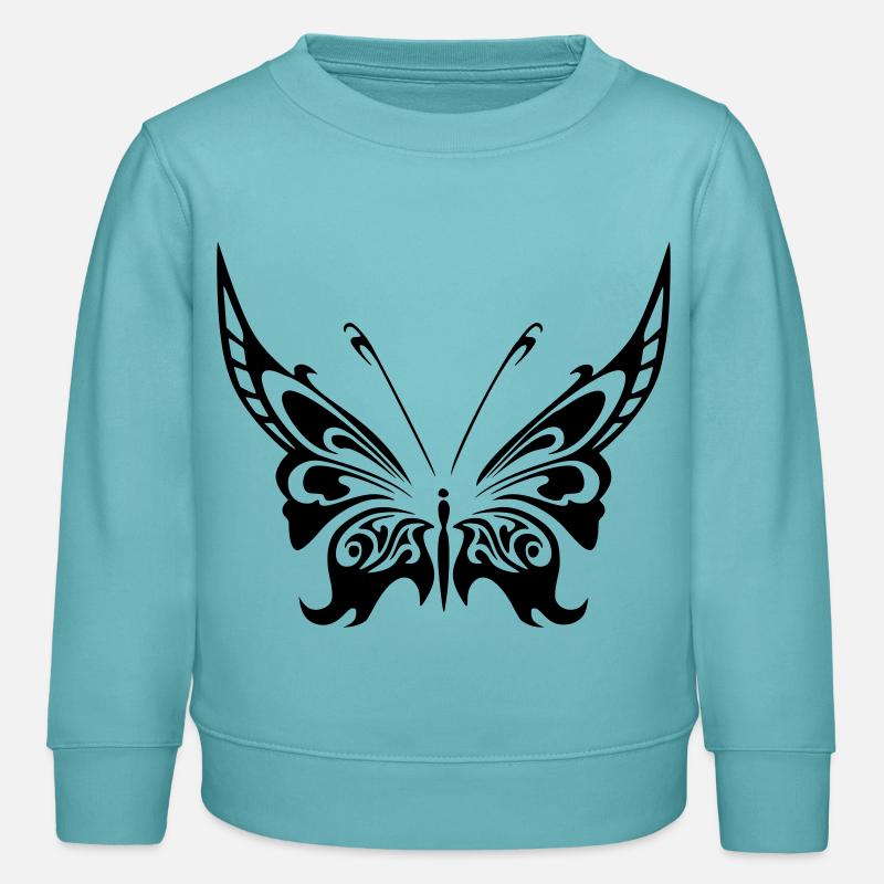 papillon 2 - Sweat enfant bio Stanley/Stella - turquoise pastel