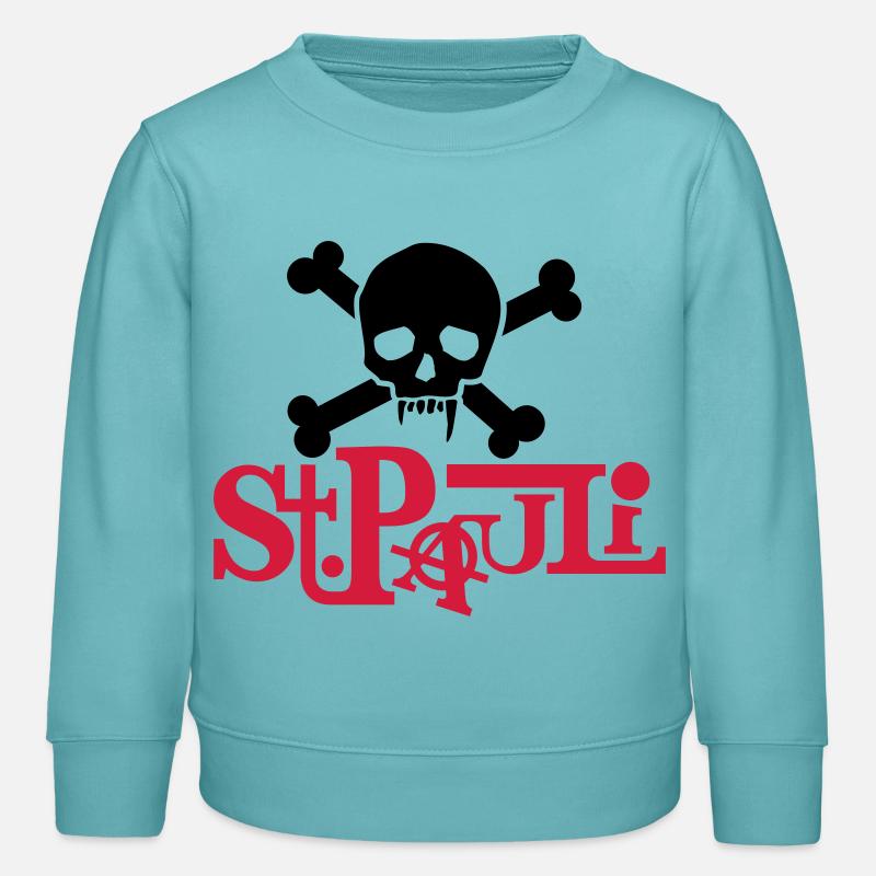 pauli01_2f - Sweat enfant bio Stanley/Stella - turquoise pastel