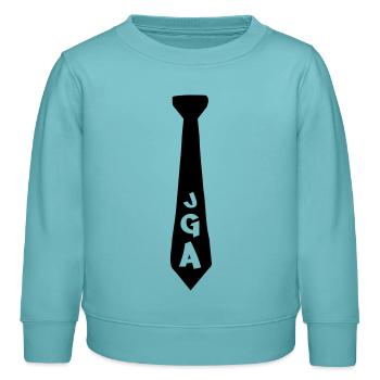 jga__krawatte - Kinder Organic Sweatshirt Mini Changer von Stanley/Stella - Pastelltürkis - Vorne - AI Model Kid Female (0cm)