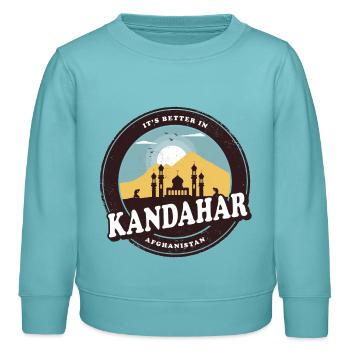 Kandahar Afghanistan Vintage Moschee Design - Kinder Organic Sweatshirt Mini Changer von Stanley/Stella - Pastelltürkis - Vorne - AI Model Kid Female (0cm)