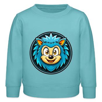 Igel Bunte Kawaii Cartoon Figur Clipart - Kinder Organic Sweatshirt Mini Changer von Stanley/Stella - Pastelltürkis - Vorne - AI Model Kid Female (0cm)