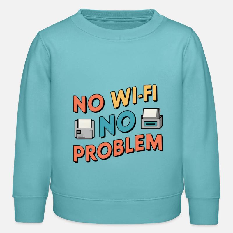 No Wi-Fi, No Problem - Kinder Organic Sweatshirt Mini Changer von Stanley/Stella - Pastelltürkis