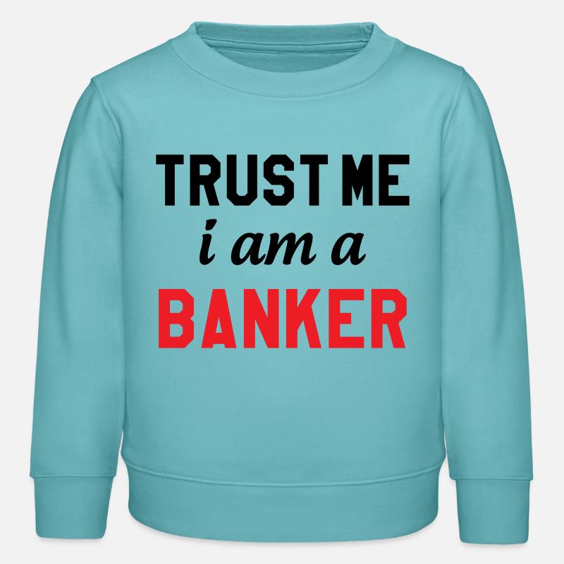 Glaub mir, ich bin Banker - Kinder Organic Sweatshirt Mini Changer von Stanley/Stella - Pastelltürkis