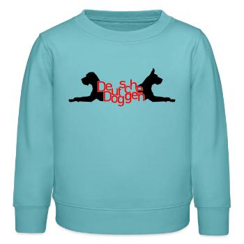 Deutsche Doggen - T / P - Kinder Organic Sweatshirt Mini Changer von Stanley/Stella - Pastelltürkis - Vorne - AI Model Kid Female (0cm)