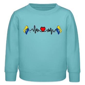 Herzschlag Zandvoort - Kinder Organic Sweatshirt Mini Changer von Stanley/Stella - Pastelltürkis - Vorne - AI Model Kid Female (0cm)