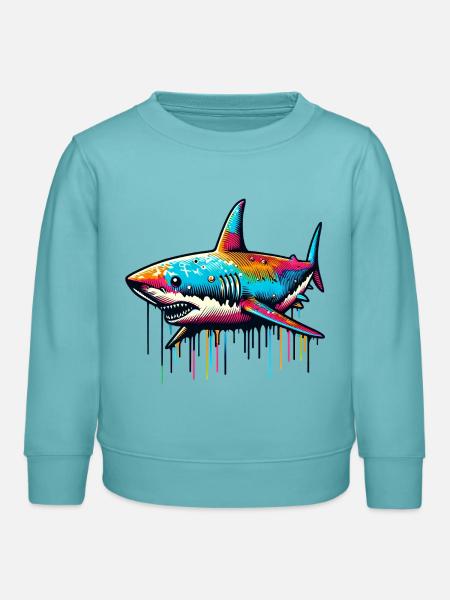 Hai - Kinder Organic Sweatshirt Mini Changer von Stanley/Stella - Pastelltürkis