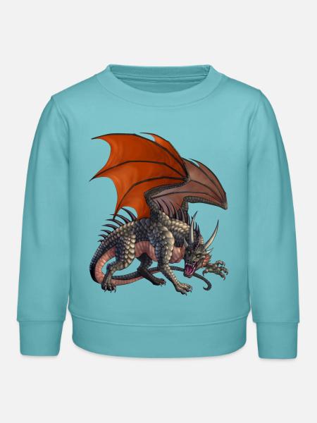böser drache - Kinder Organic Sweatshirt Mini Changer von Stanley/Stella - Pastelltürkis