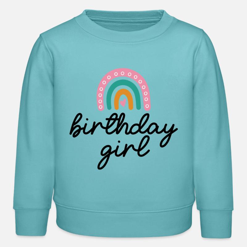 Arc de cœur arc-en-ciel pastel - Sweat enfant bio Stanley/Stella - turquoise pastel