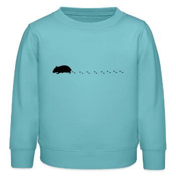 Hamster tracks - Kids Organic Sweatshirt by Stanley/Stella - pastel turquoise - Front - AI Model Kid Female (0cm)