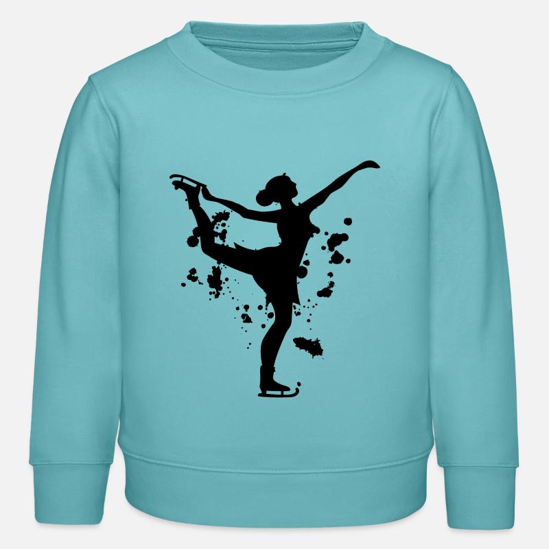 Eiskunstlauf - Kinder Organic Sweatshirt Mini Changer von Stanley/Stella - Pastelltürkis