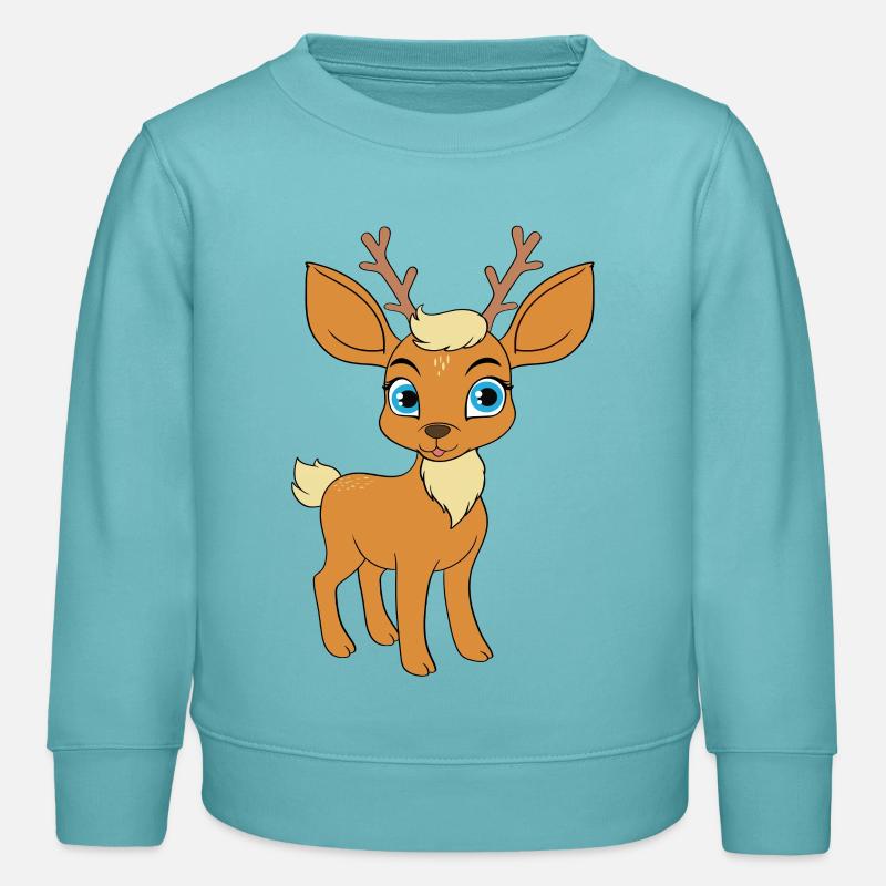 Hirschkind - Kinder Organic Sweatshirt Mini Changer von Stanley/Stella - Pastelltürkis