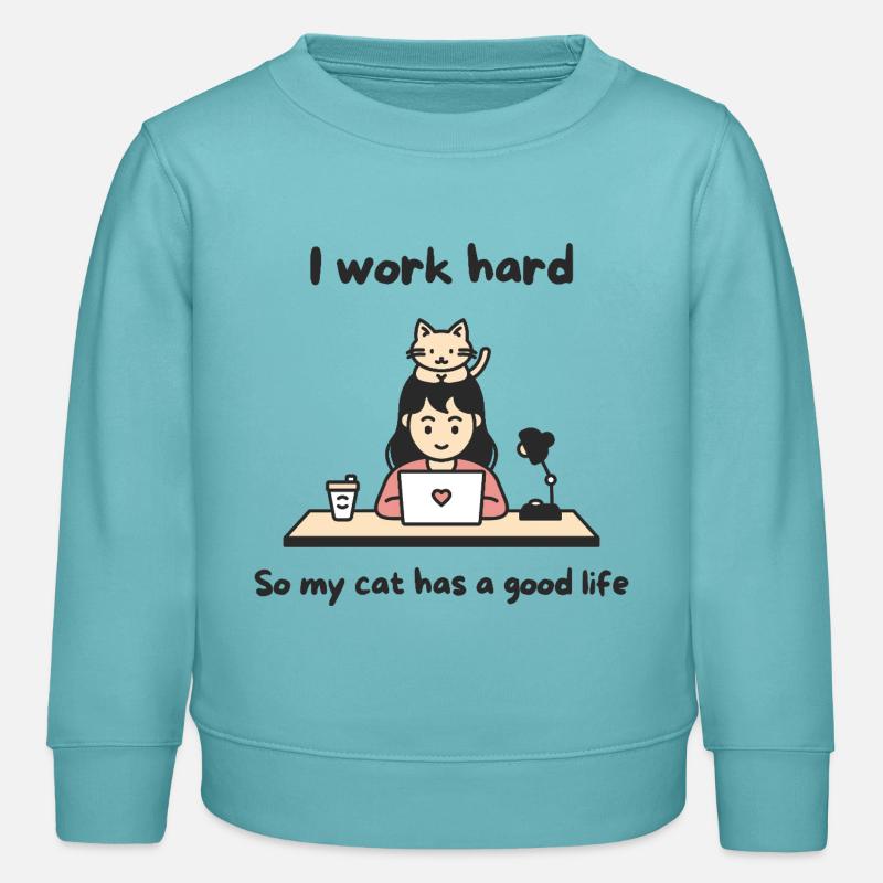 Bourreau de Chat Agité - Sweat enfant bio Stanley/Stella - turquoise pastel