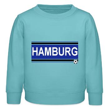 Hamburg , Tradition , Hamburg Fussball Fan (25) - Kinder Organic Sweatshirt Mini Changer von Stanley/Stella - Pastelltürkis - Vorne - AI Model Kid Female (0cm)