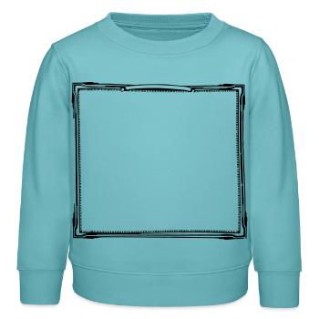 2577109 cadre - Sweat enfant bio Stanley/Stella - turquoise pastel - Devant - AI Model Kid Female (0cm)
