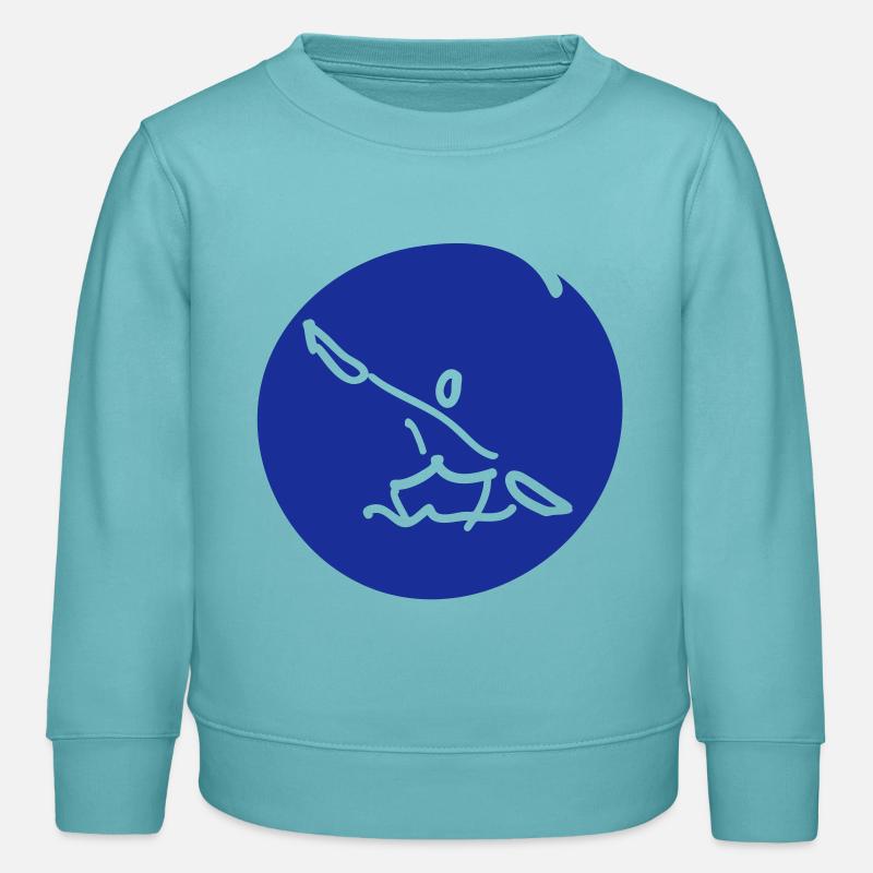 Kayak-chemin - Sweat enfant bio Stanley/Stella - turquoise pastel