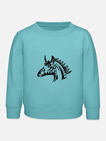 Einhorn - Kinder Organic Sweatshirt Mini Changer von Stanley/Stella - Pastelltürkis