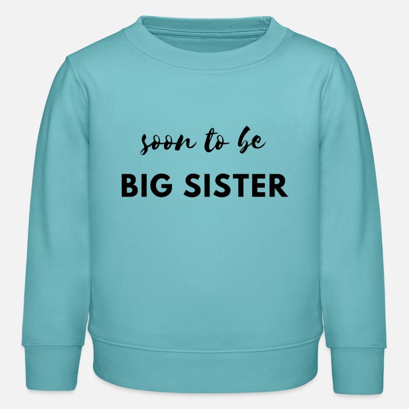 Bald große Schwester - Kinder Organic Sweatshirt Mini Changer von Stanley/Stella - Pastelltürkis