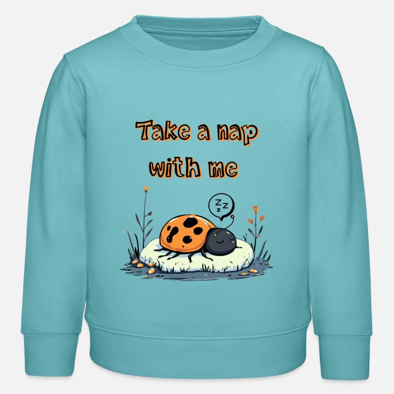 Take a nap - Kinder Organic Sweatshirt Mini Changer von Stanley/Stella - Pastelltürkis
