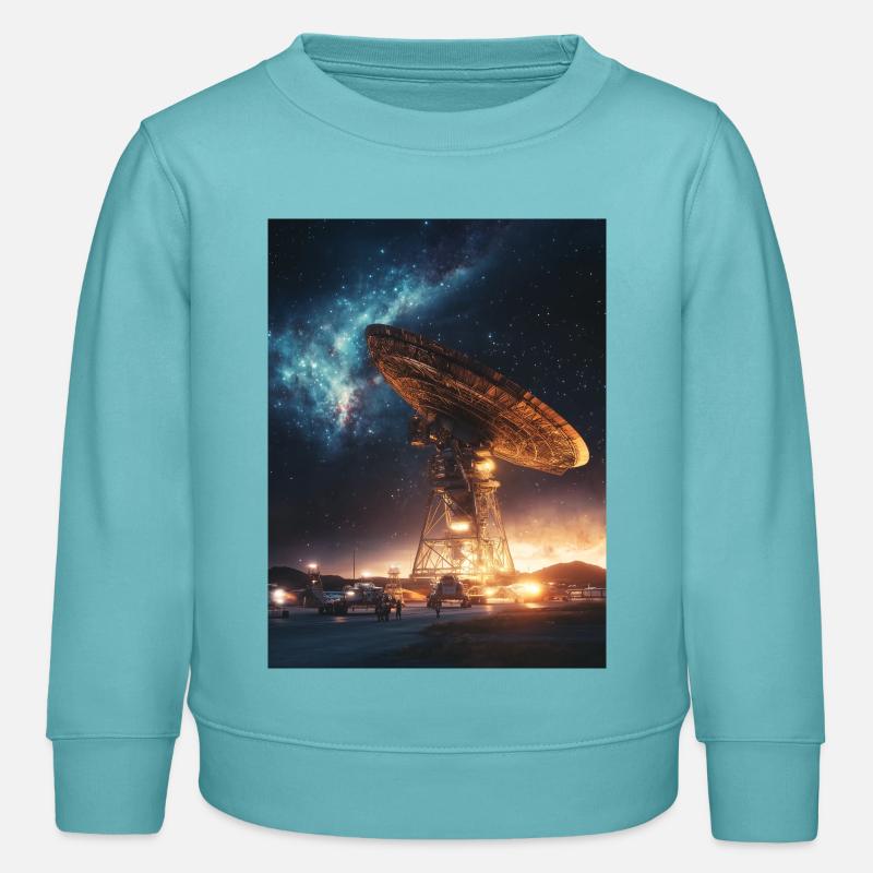 Perdu dans l’espace 1 4 - Sweat enfant bio Stanley/Stella - turquoise pastel