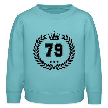 wappen 79 - Kinder Organic Sweatshirt Mini Changer von Stanley/Stella - Pastelltürkis - Vorne - AI Model Kid Female (0cm)