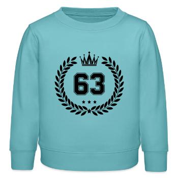wappen 63 - Kinder Organic Sweatshirt Mini Changer von Stanley/Stella - Pastelltürkis - Vorne - AI Model Kid Female (0cm)