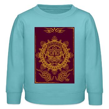 Tibetisches Mandala - Kinder Organic Sweatshirt Mini Changer von Stanley/Stella - Pastelltürkis - Vorne - AI Model Kid Female (0cm)