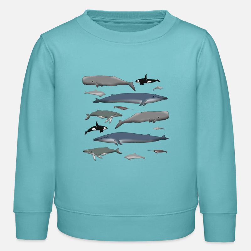 Wale - Kinder Organic Sweatshirt Mini Changer von Stanley/Stella - Pastelltürkis