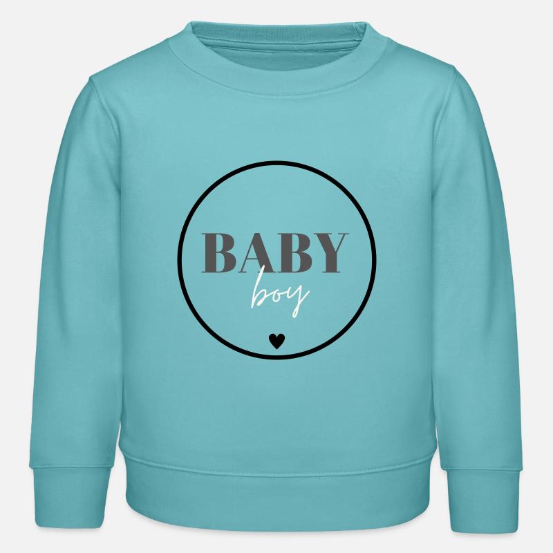 Bébé Garçon - Uni Noir Blanc - Sweat enfant bio Stanley/Stella - turquoise pastel