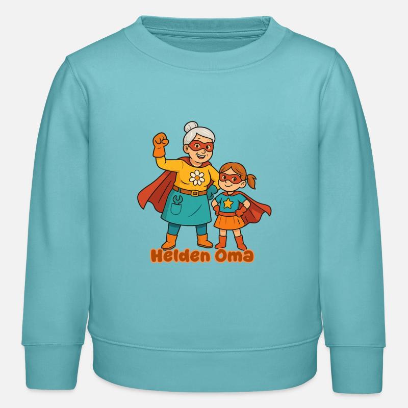 Heldenoma - Kinder Organic Sweatshirt Mini Changer von Stanley/Stella - Pastelltürkis