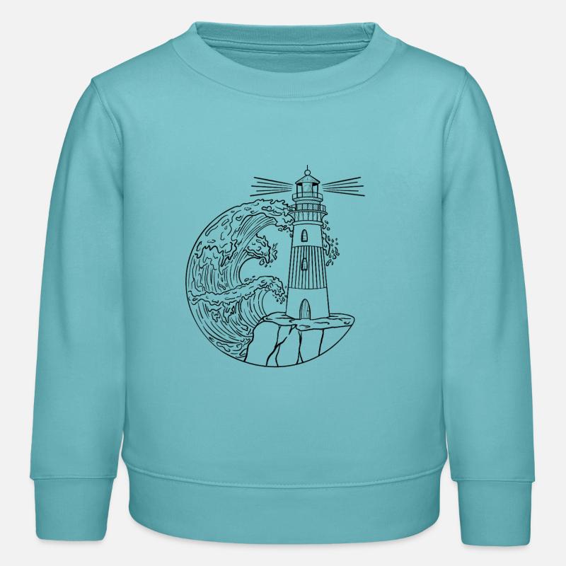 Phare2 1 - Sweat enfant bio Stanley/Stella - turquoise pastel