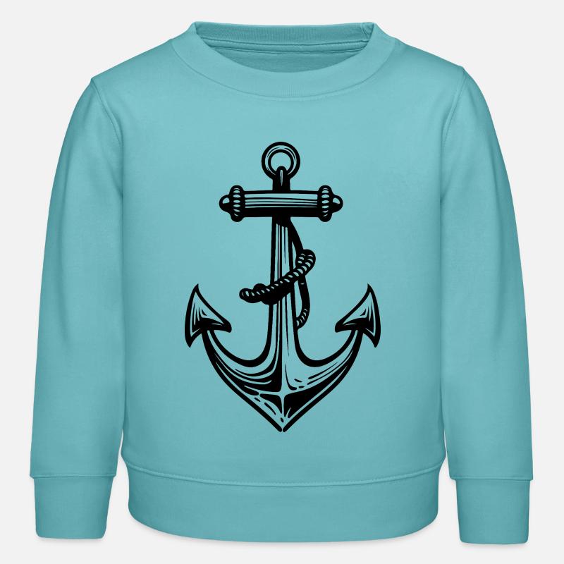 Ancre - Sweat enfant bio Stanley/Stella - turquoise pastel