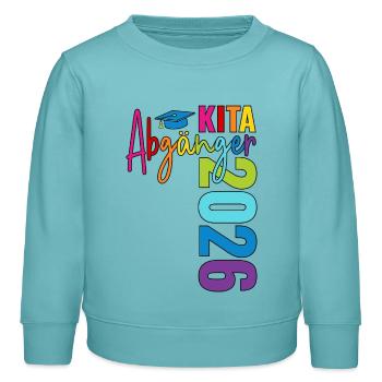 Kita Abgänger 2026 - Kinder Organic Sweatshirt Mini Changer von Stanley/Stella - Pastelltürkis - Vorne - AI Model Kid Female (0cm)