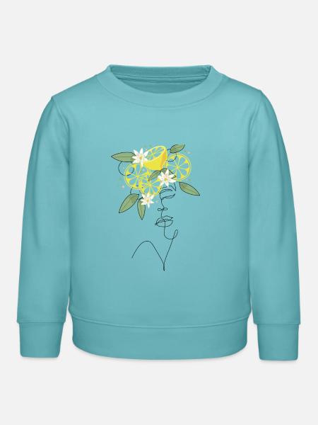 Lady Lemon - Kinder Organic Sweatshirt Mini Changer von Stanley/Stella - Pastelltürkis