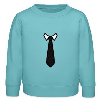 Smoking avec cravate Funny Wedding - Sweat enfant bio Stanley/Stella - turquoise pastel - Devant - AI Model Kid Female (0cm)