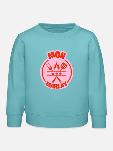 Kochendes Grill-Design für Mutti Marlay - Kinder Organic Sweatshirt Mini Changer von Stanley/Stella - Pastelltürkis