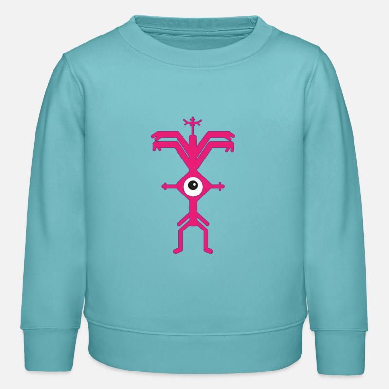 ElectroParty Impression Psyclops Magenta Violette White - Sweat enfant bio Stanley/Stella - turquoise pastel