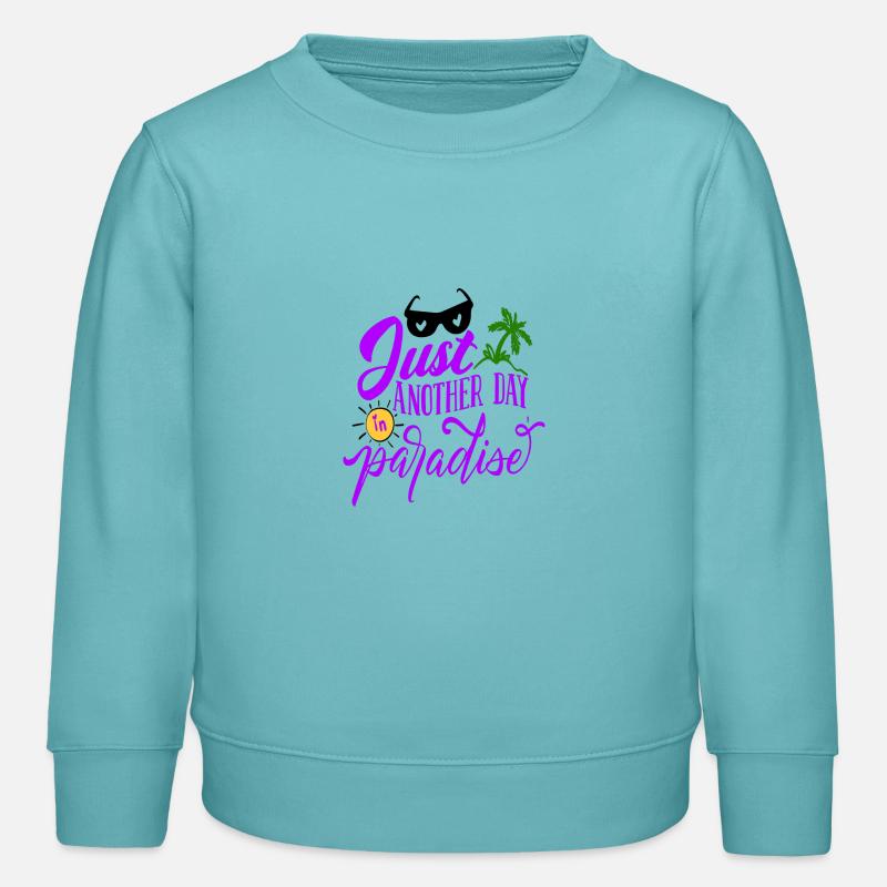 Nur ein weiterer Tag im Paradies - Kinder Organic Sweatshirt Mini Changer von Stanley/Stella - Pastelltürkis