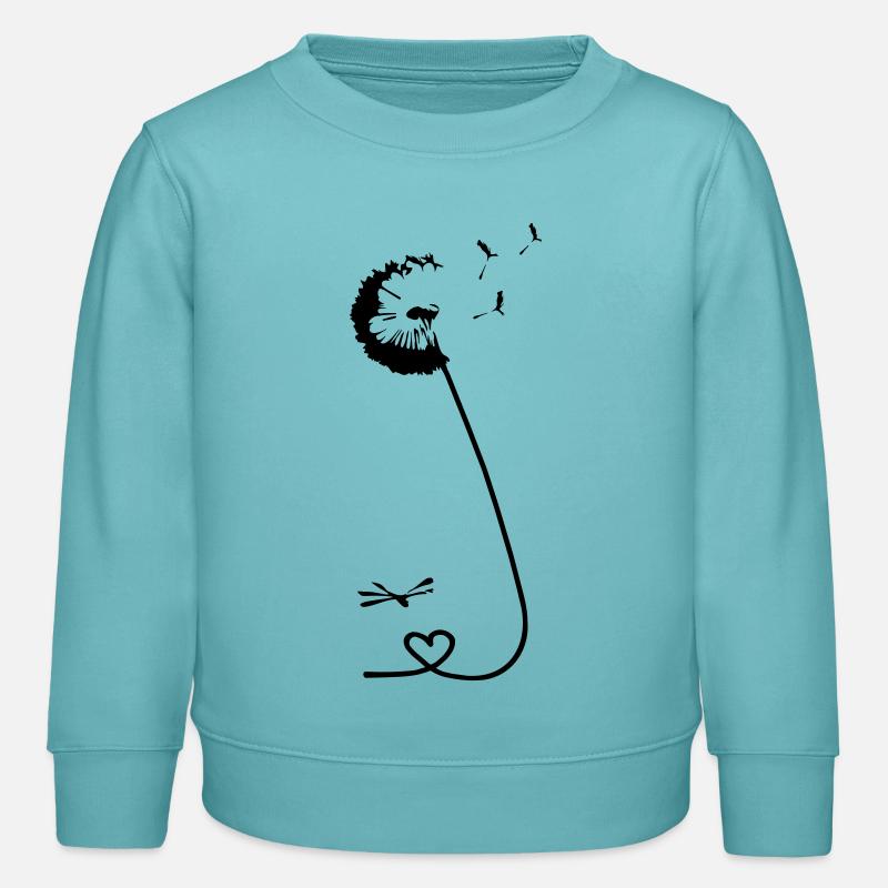 Pusteblume + Libelle 2 - Kinder Organic Sweatshirt Mini Changer von Stanley/Stella - Pastelltürkis