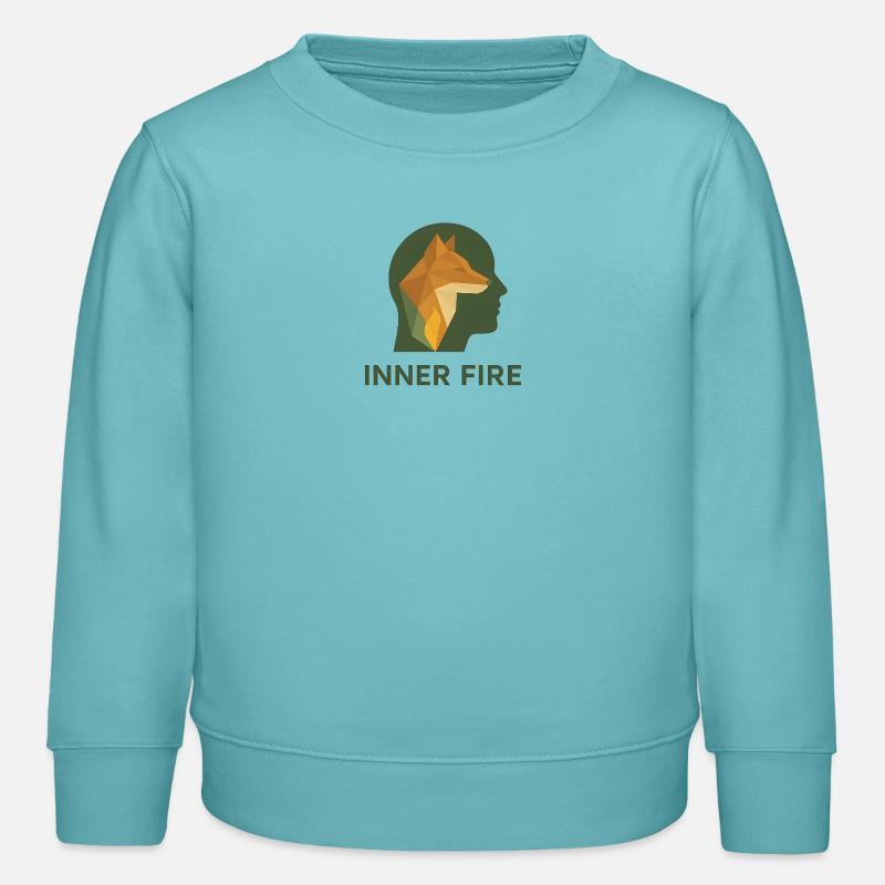Inner Fire – The Glow Inside - Kids Organic Sweatshirt by Stanley/Stella - pastel turquoise