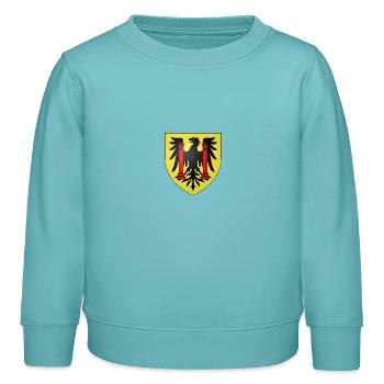 Blason Besançon - Sweat enfant bio Stanley/Stella - turquoise pastel - Devant - AI Model Kid Female (0cm)